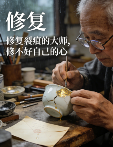 修复裂痕的大师，修不好自己的心